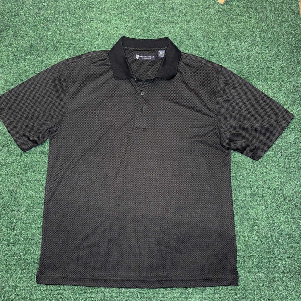 Oxford Golf Men's Black Super Dry Size Large Polo Shirt W9